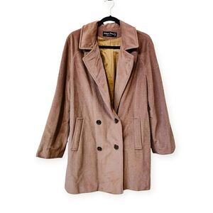 Vintage Wellington Fashions by Cordana Faux Cashmere Taupe Soft Trench Coat